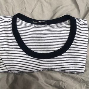Brandy Melville Navy blue stripe shirt